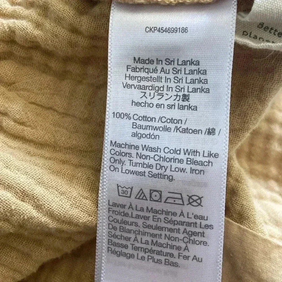 Madewell  100% Fair Trade Cotton elastic waist. Pale mustard color Size S - Picture 5 of 5
